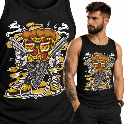 TANK TOP ANIMOWANY   PIZZA GANGSTER